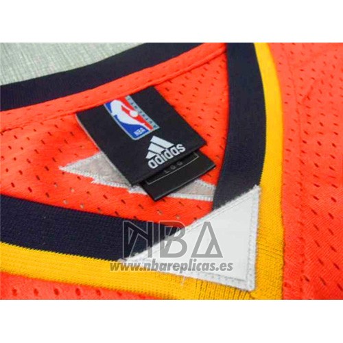 Camiseta Golden State Warriors Stephen Curry NO 30 Retro Naranja